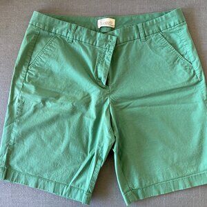 J Crew bermuda shorts, 9" in-seam, super-soft